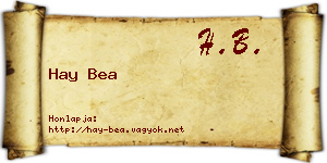 Hay Bea névjegykártya